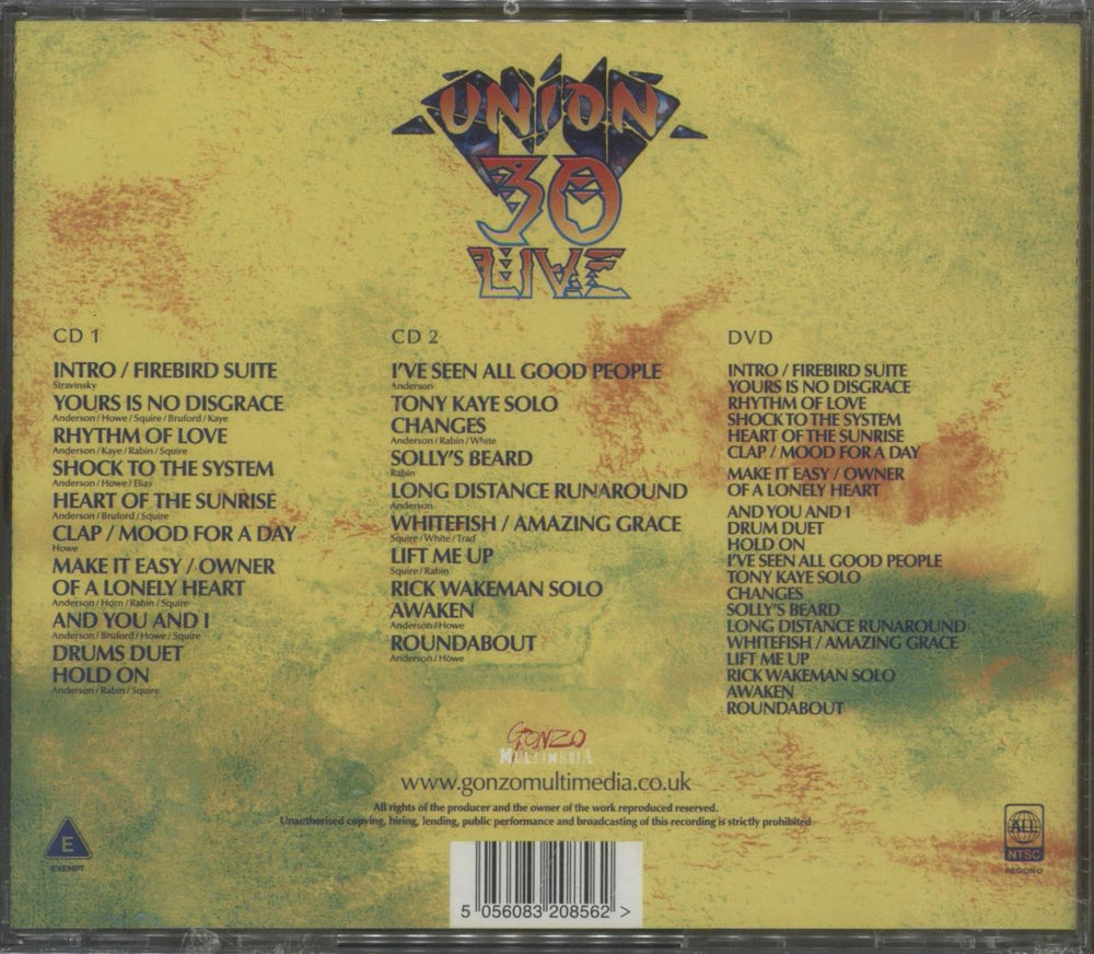 Yes Union 30 Live: Nassau Coliseum New York April 20th 1991 UK 3-CD album set (Triple CD) 5056083208562