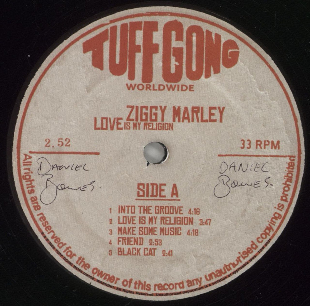 Ziggy Marley Love Is My Religion - RSD 17 US vinyl LP album (LP record) ZGMLPLO875298