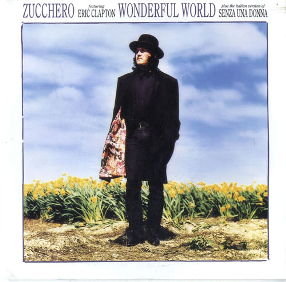 Zucchero Wonderful World UK 7" vinyl single (7 inch record / 45) LON300