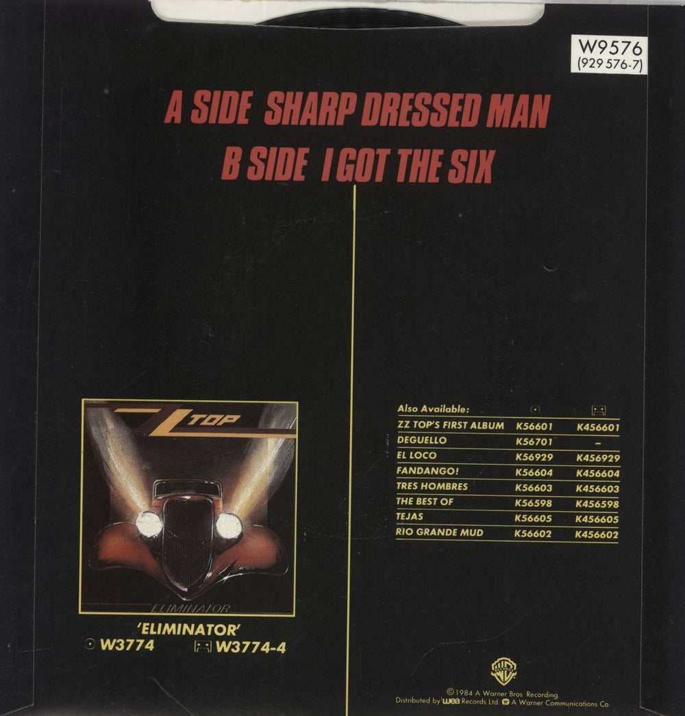 ZZ Top Sharp Dressed Man - Wide UK 7" vinyl single (7 inch record / 45)