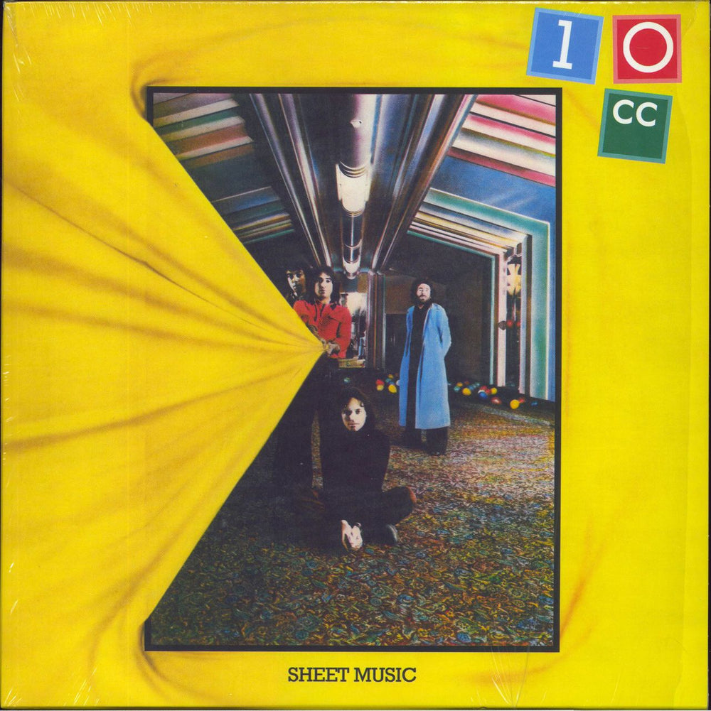 10cc Sheet Music - 180gm Yellow UK vinyl LP album (LP record) BADLP007