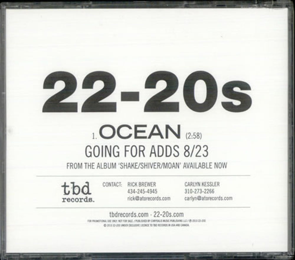 22-20s Ocean US Promo CD-R acetate CDR-ACETATE