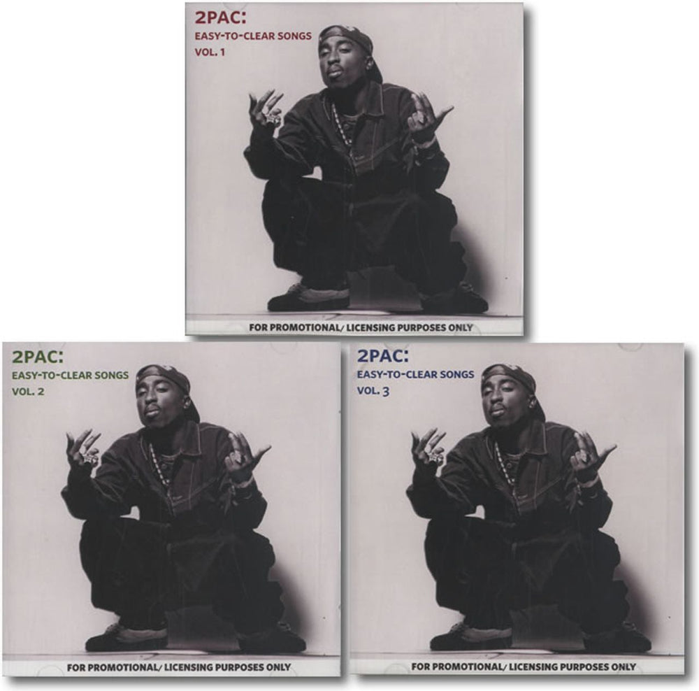 2Pac Easy-To-Clear, Vol. 1-3 US CD-R acetate CDR ACETATE