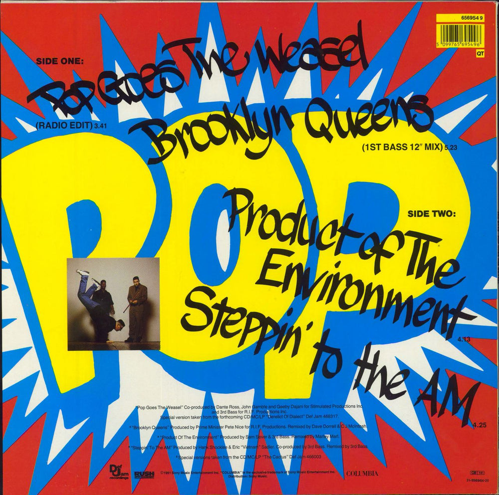 3rd Bass Pop Goes The Weasel Dutch 12" vinyl single (12 inch record / Maxi-single)