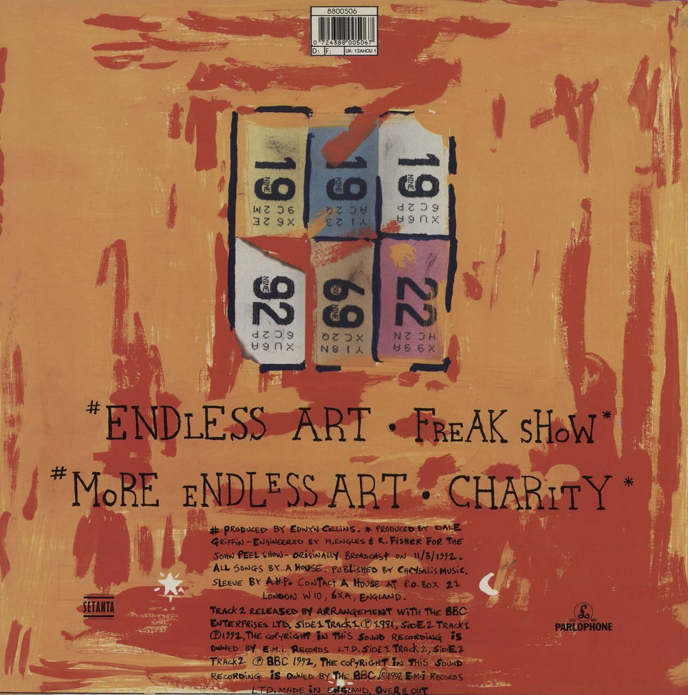 A House Endless Art + Art Print UK 12" vinyl single (12 inch record / Maxi-single) 724388005067