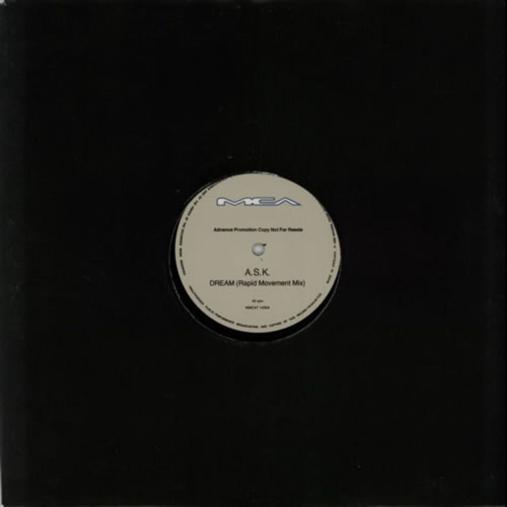 A.S.K. Dream (Rapid Movement Mix) UK Promo 12" vinyl single (12 inch record / Maxi-single) WMCAT1430