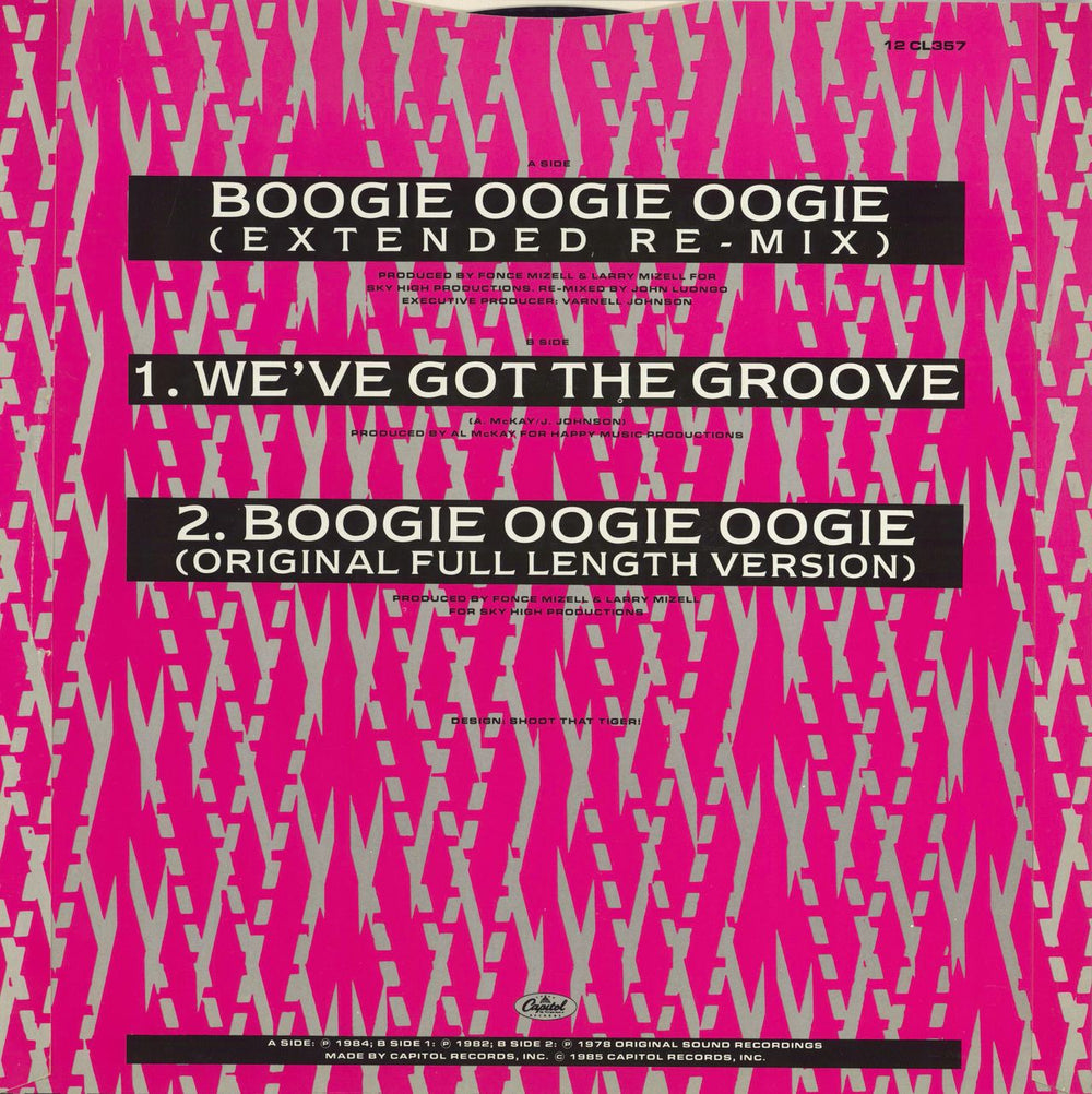 A Taste Of Honey Boogie Oogie Oogie - Extended Re-Mix UK 12" vinyl single (12 inch record / Maxi-single)