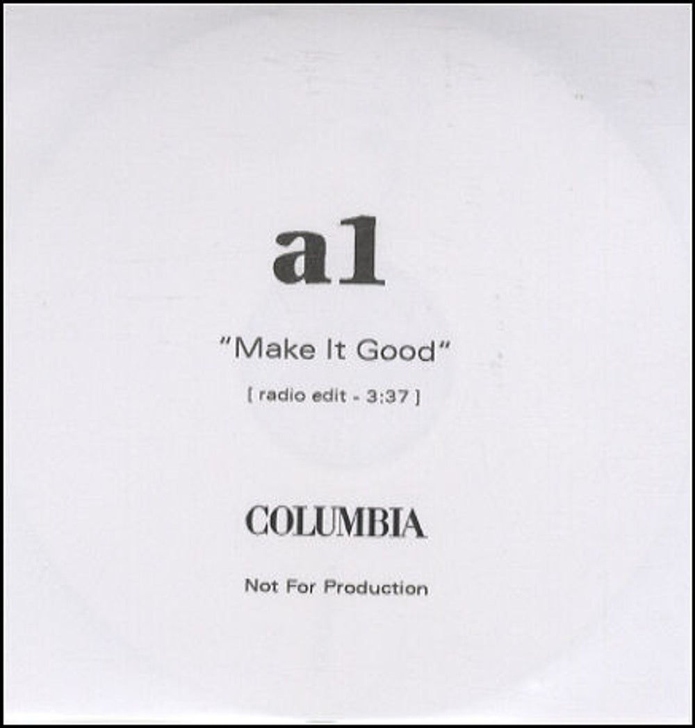 A1 Make It Good UK Promo CD-R acetate CDR ACETATE