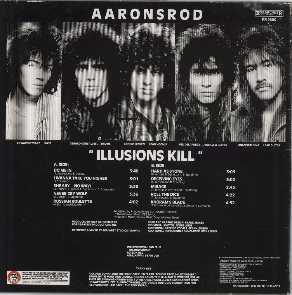 Aaronsrod Illusions Kill Dutch vinyl LP album (LP record)