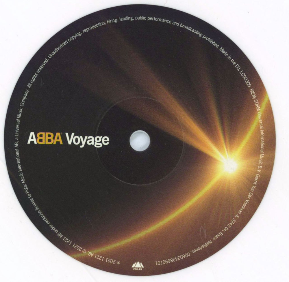 Abba Voyage - White Vinyl UK vinyl LP album (LP record) ABBLPVO781369