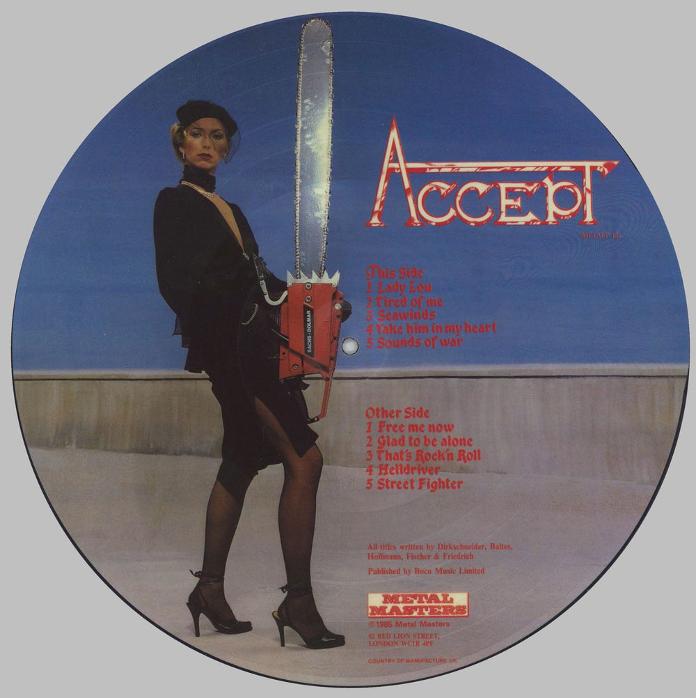 Accept Accept UK picture disc LP (vinyl picture disc album) METALP101