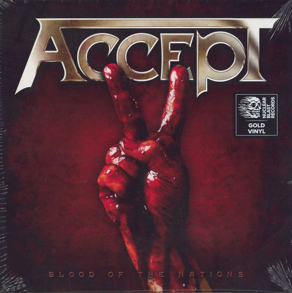 Accept Blood Of The Nations - Gold Vinyl German 2-LP vinyl record set (Double LP Album) 2736126051