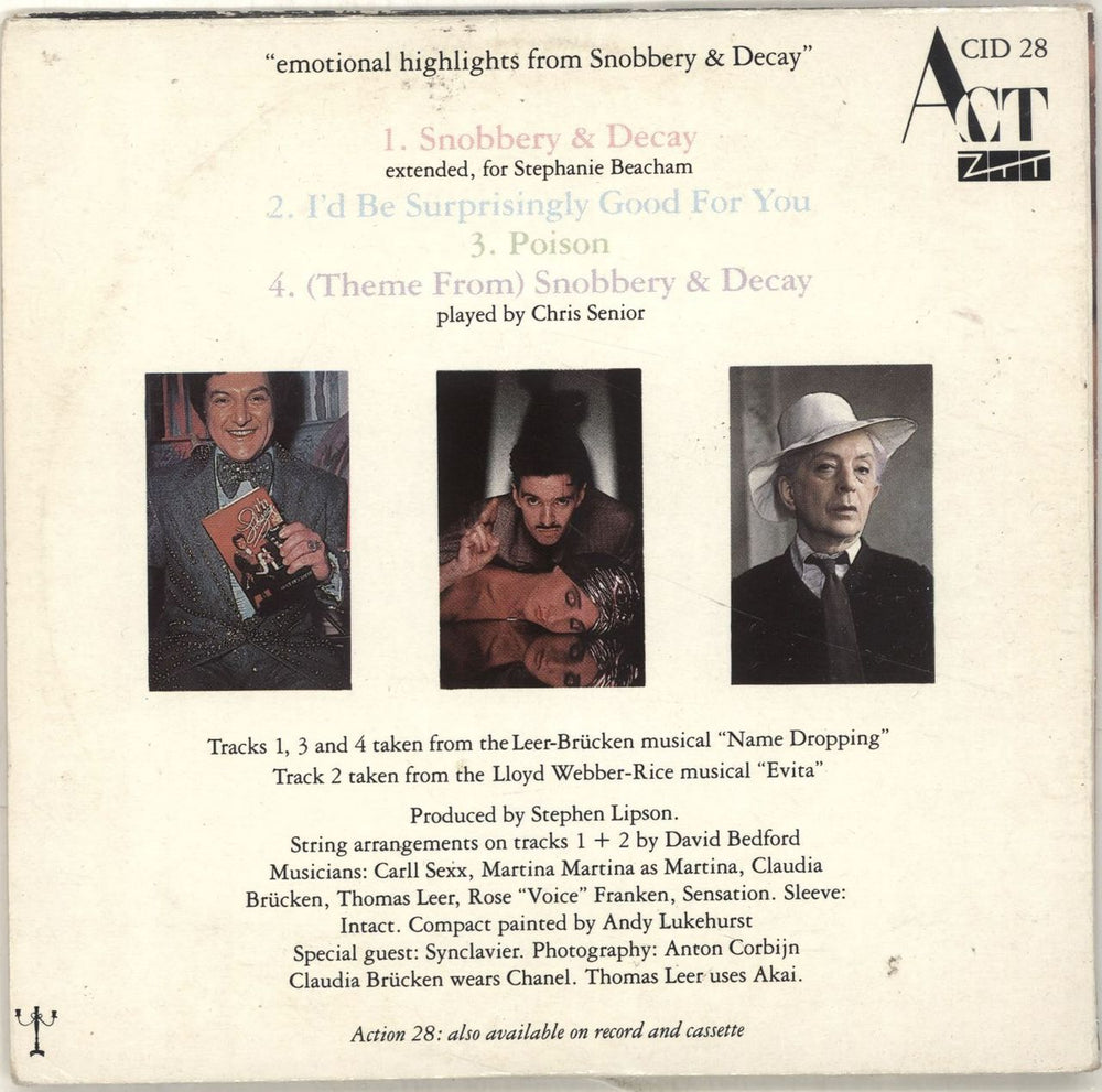 Act (Propaganda) Snobbery & Decay UK CD single (CD5 / 5") ACTC5SN00331