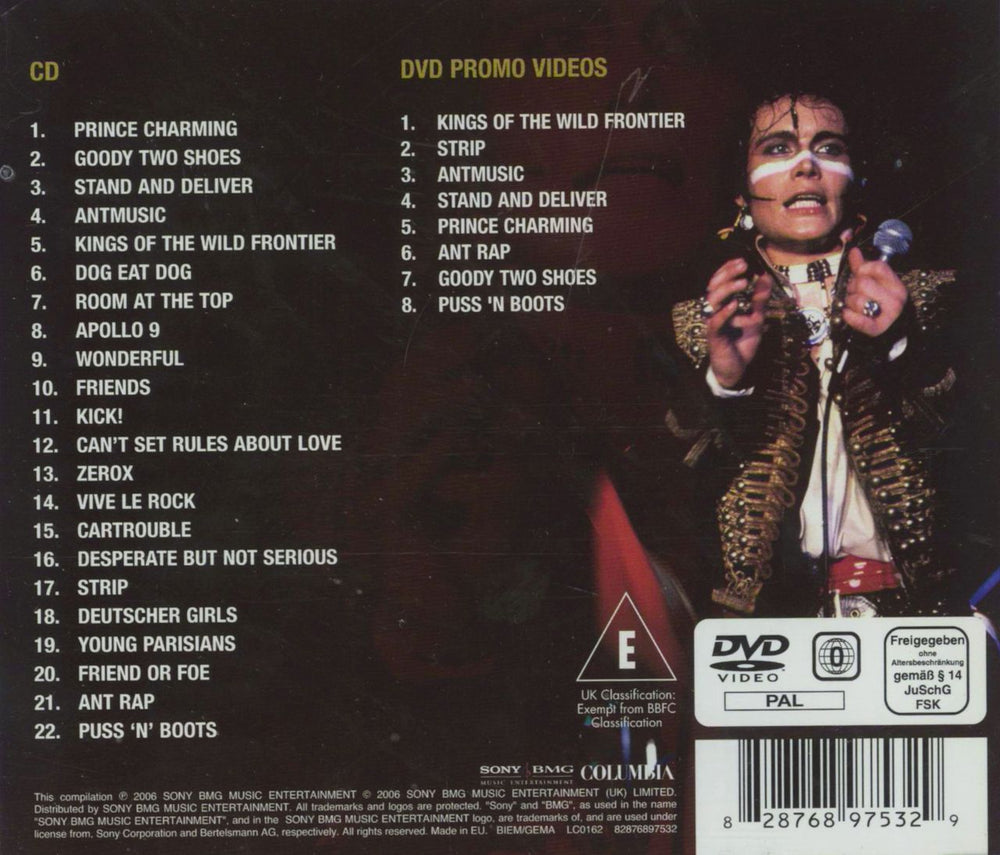 Adam & The Ants Stand & Deliver: The Very Best Of UK 2-disc CD/DVD set 828768975329