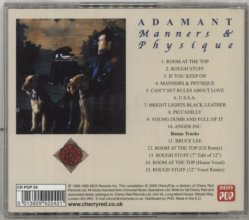 Adam Ant Manners And Physique UK CD album (CDLP) A~ACDMA475194