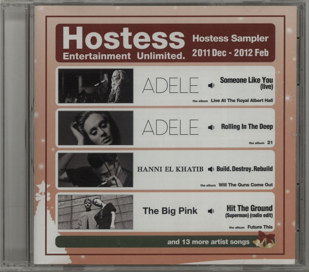 Adele Hostess Sampler: Dec 2011 - Feb 2012 Japanese Promo CD album (CDLP) PROMO