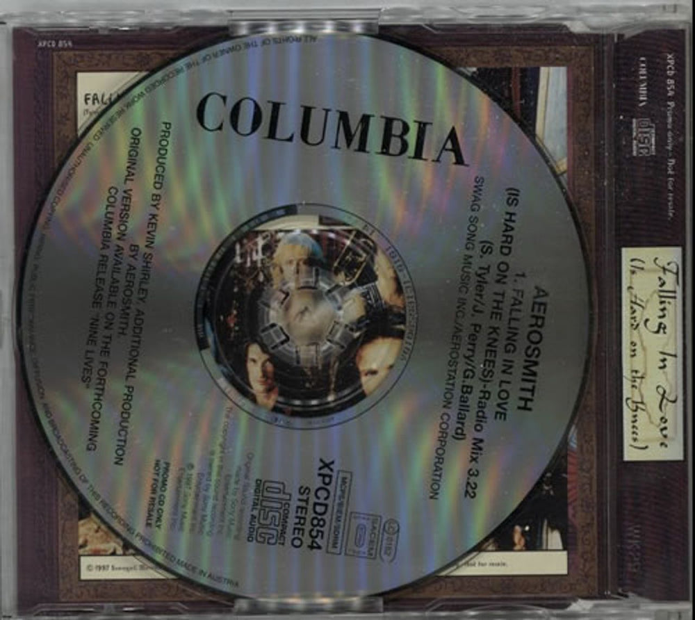 Aerosmith Falling In Love (Is Hard On The Knees) UK Promo CD single (CD5 / 5") AERC5FA83631