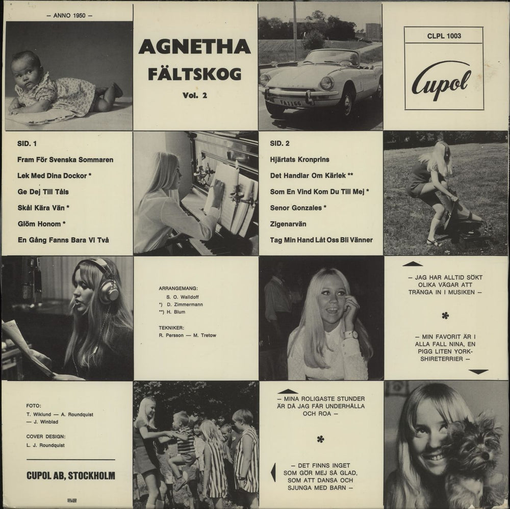 Agnetha Fältskog Agnetha Fältskog Vol. 2 - 2nd Swedish vinyl LP album (LP record)