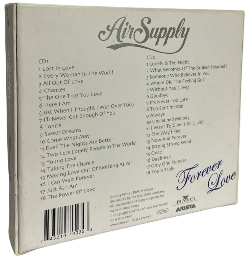 Air Supply Forever Love: Greatest Hits Hong Kong 2 CD album set (Double CD) 743219790323