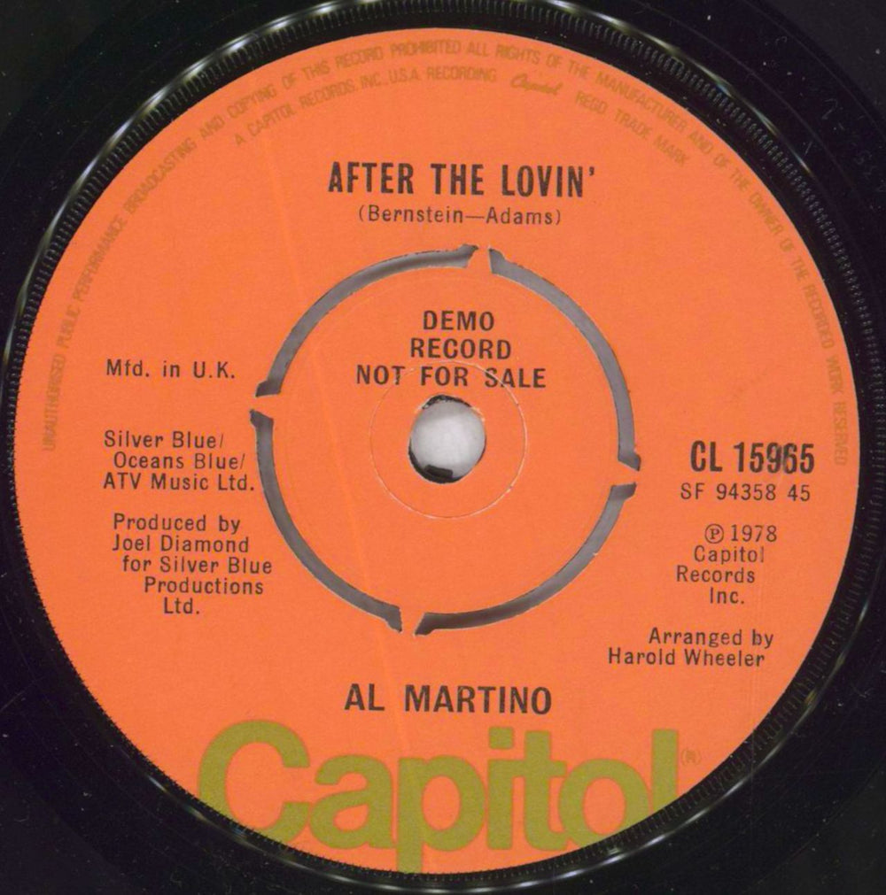 Al Martino The Next Hundred Years UK Promo 7" vinyl single (7 inch record / 45)