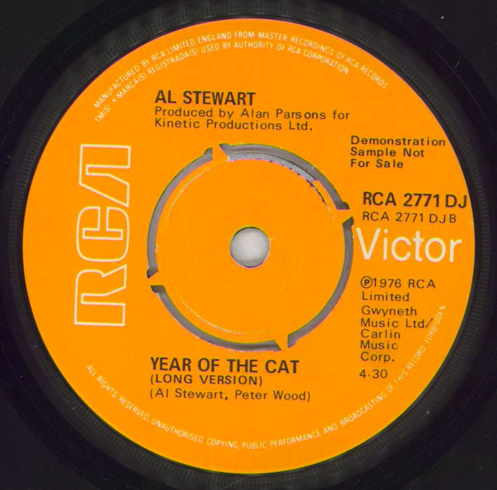 Al Stewart Year Of The Cat UK 7" vinyl single (7 inch record / 45)