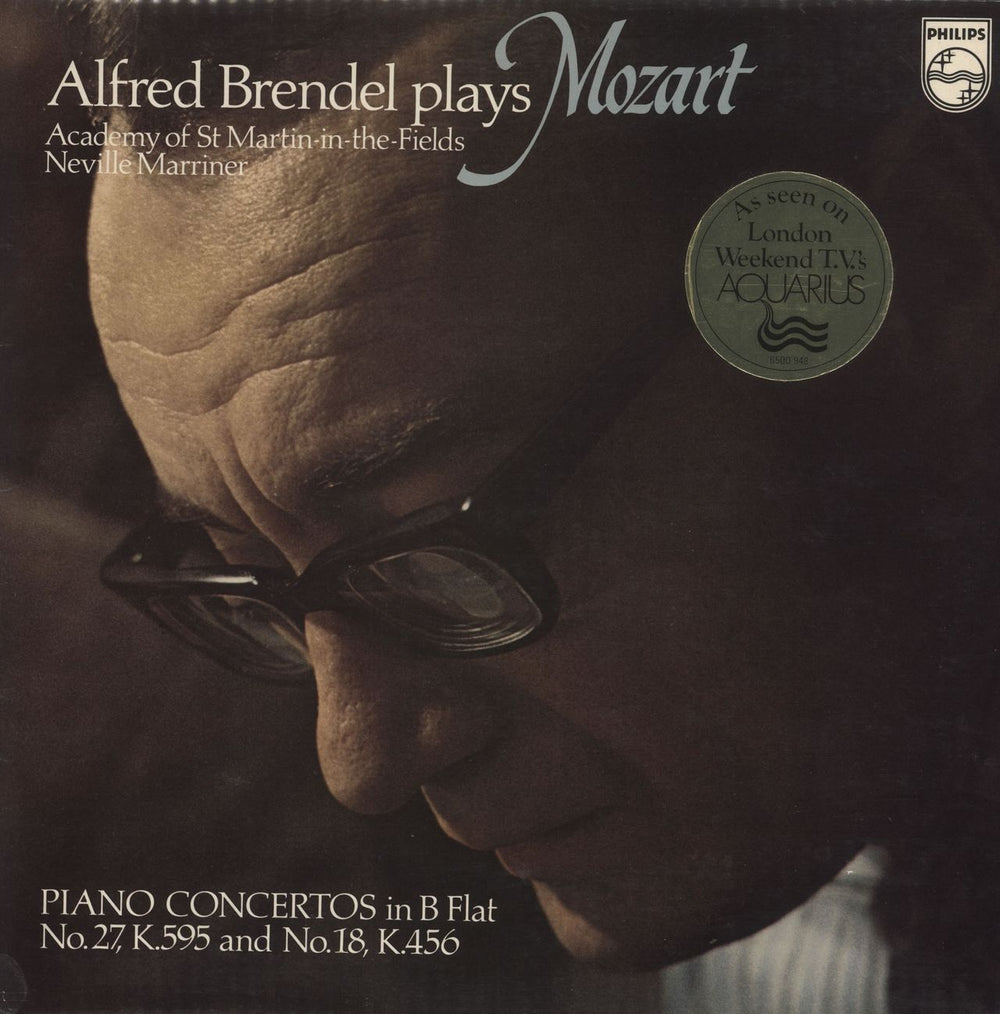 Alfred Brendel Mozart: Piano Concertos in B Flat No.27 & No.18 UK vinyl LP album (LP record) 6500948