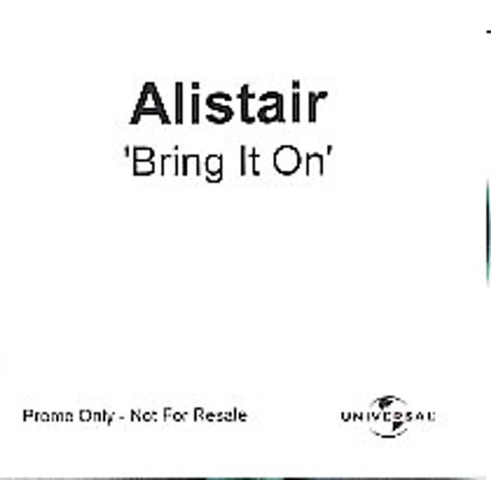 Alistair Griffin Bring It On - 1 track UK Promo CD-R acetate CD-R ACETATE