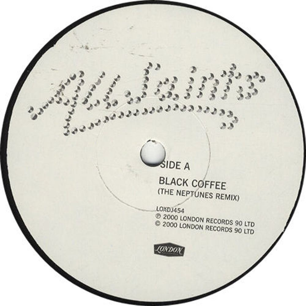 All Saints Black Coffee UK Promo 10" vinyl single (10 inch record) LOXDJ454
