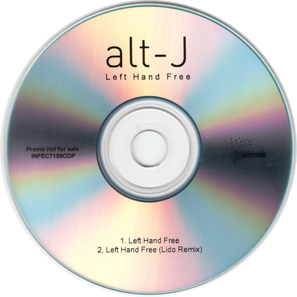 Alt-J Left Hand Free UK Promo CD-R acetate