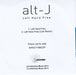 Alt-J Left Hand Free UK Promo CD-R acetate G93CRLE633523