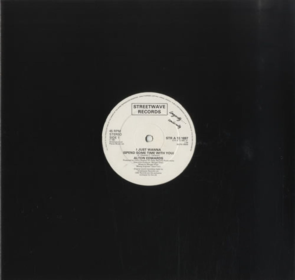 Alton Edwards I Just Wanna [Spend Some Time With You] UK 12" vinyl single (12 inch record / Maxi-single) STRA131897