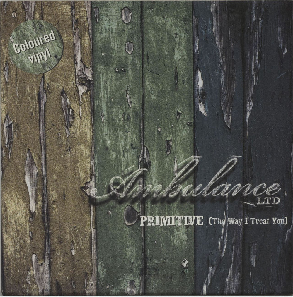 Ambulance Ltd Primitive (The Way I Treat You) - Green Vinyl UK 7" vinyl single (7 inch record / 45) TVTUK10