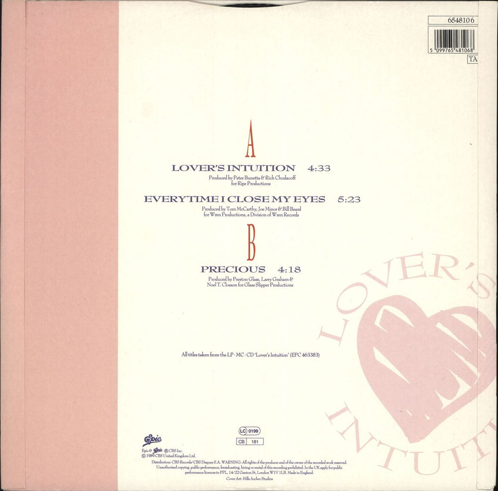 Amy Keys Lover's Intuition UK 12" vinyl single (12 inch record / Maxi-single)