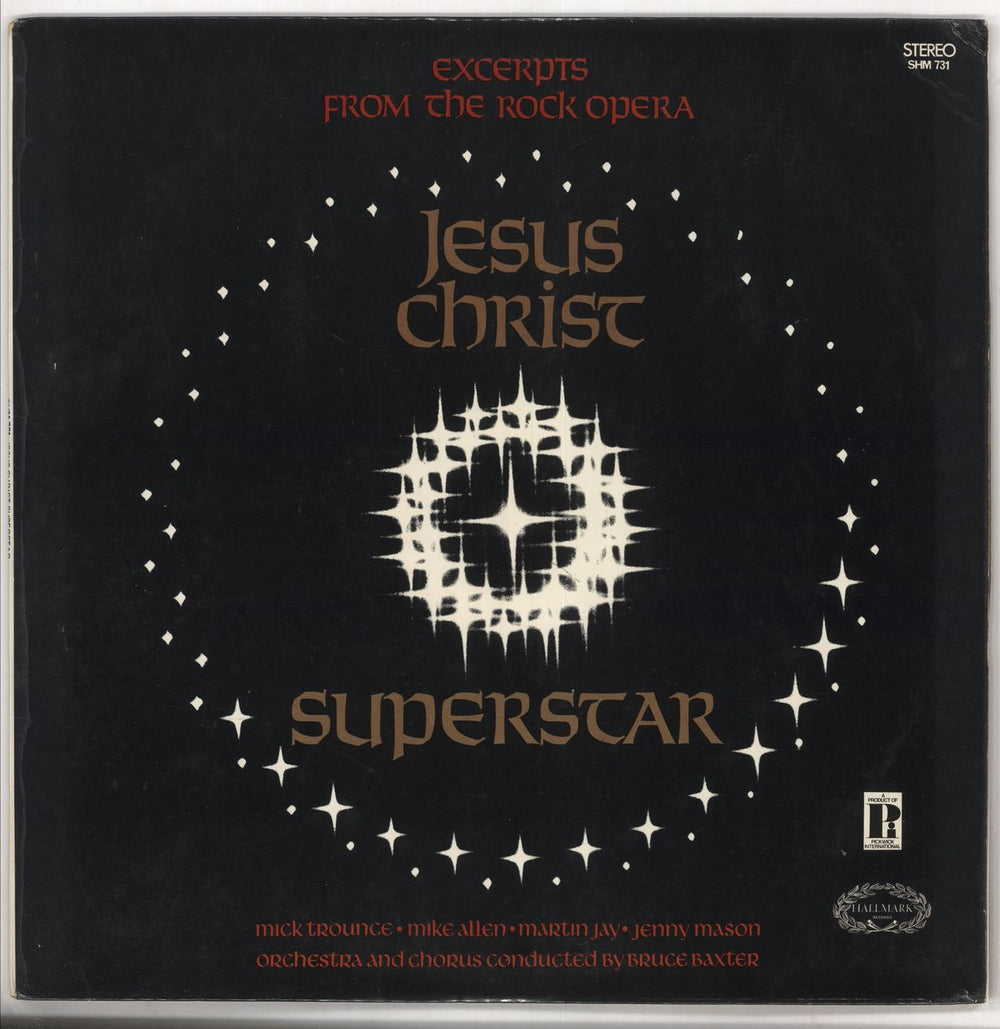 Andrew Lloyd Webber & Tim Rice Jesus Christ Superstar (Excerpts From The Rock Opera) UK vinyl LP album (LP record) SHM731