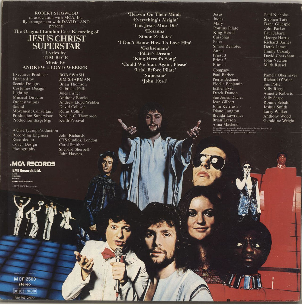 Andrew Lloyd Webber & Tim Rice Jesus Christ Superstar UK vinyl LP album (LP record)