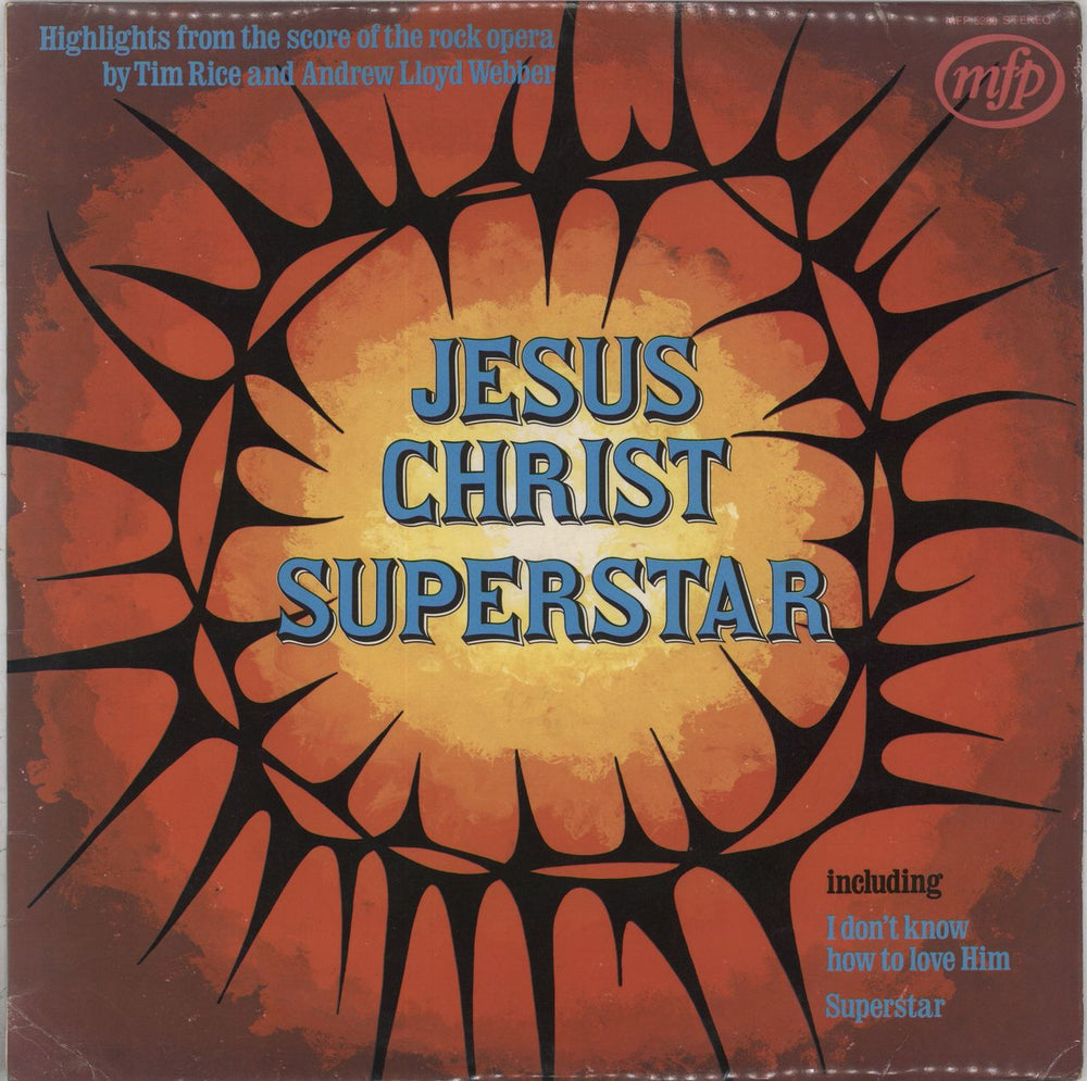 Andrew Lloyd Webber & Tim Rice Jesus Christ Superstar UK vinyl LP album (LP record) MFP5280