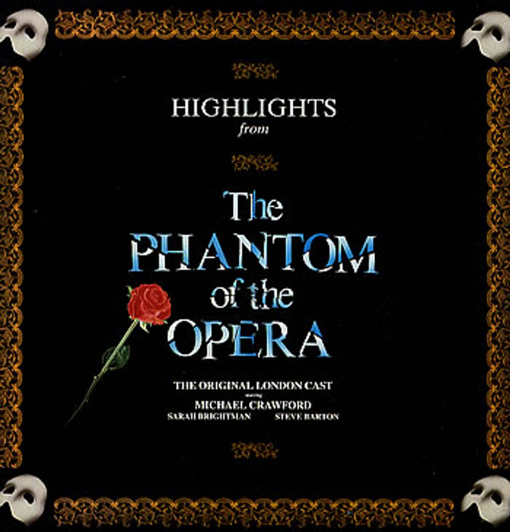 Andrew Lloyd Webber Highlights Of The Phantom Of The Opera UK vinyl LP album (LP record) POLH33