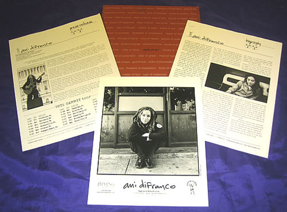 Ani Difranco Educated Guess US Promo media press pack PRESS PACK