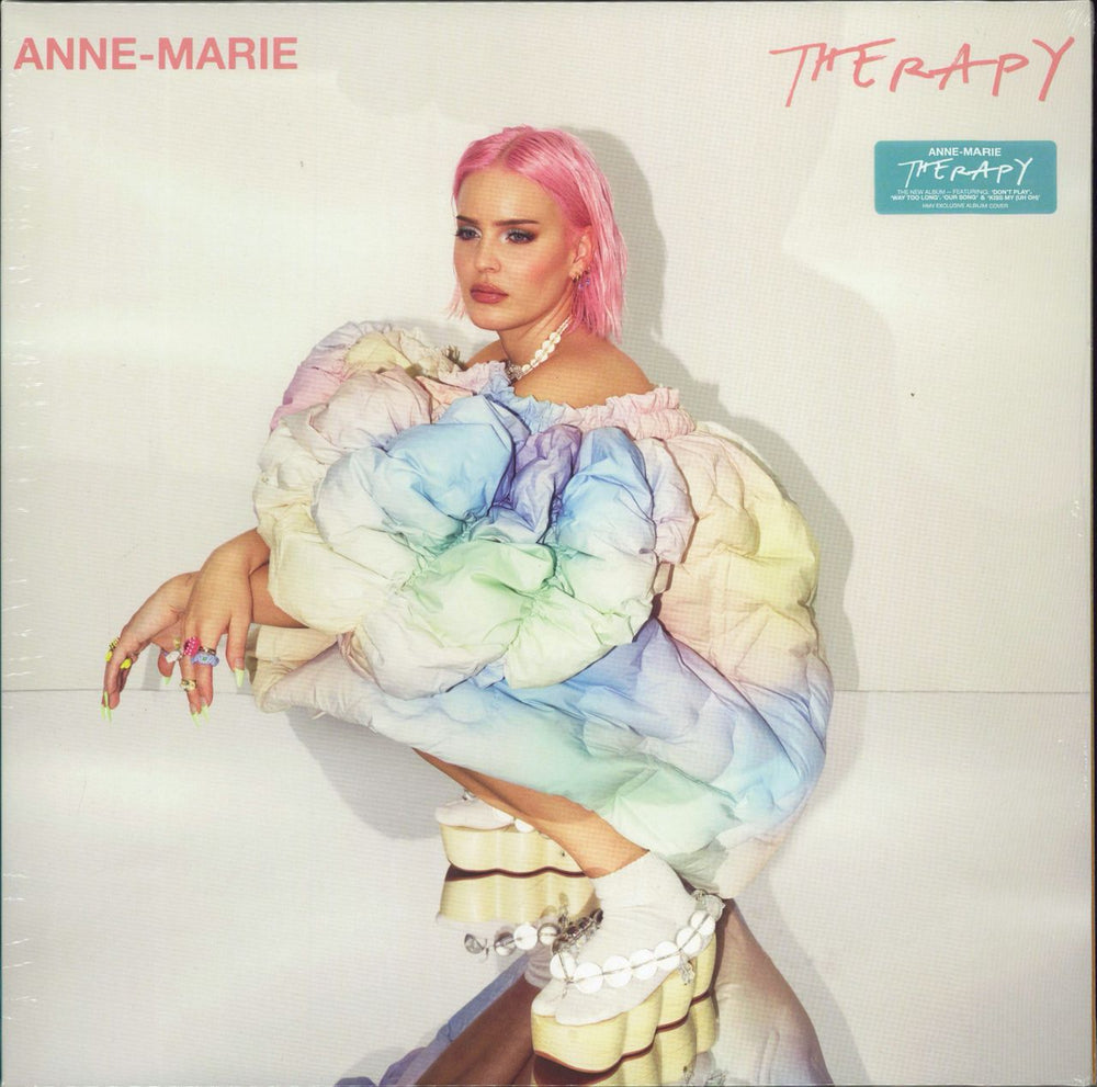 Anne-Marie Therapy - Pink Vinyl - Sealed UK vinyl LP album (LP record) 0190296742170