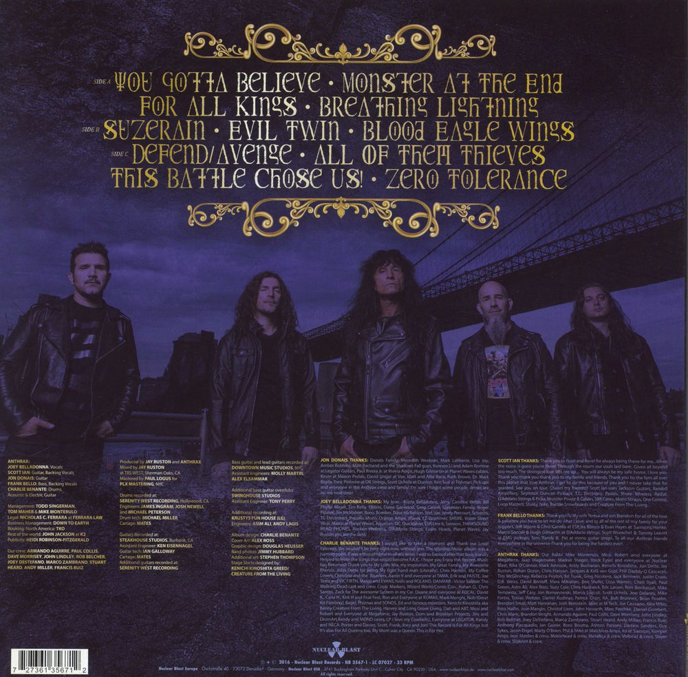 Anthrax For All Kings - Red Vinyl UK 2-LP vinyl record set (Double LP Album)