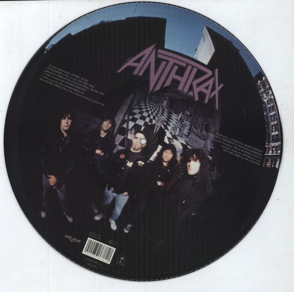 Anthrax Persistence Of Time UK picture disc LP (vinyl picture disc album)