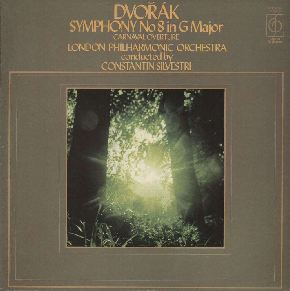 Antonín Dvorák Dvorak: Symphony No. 8 In G Major Etc. UK vinyl LP album (LP record) CFP40075
