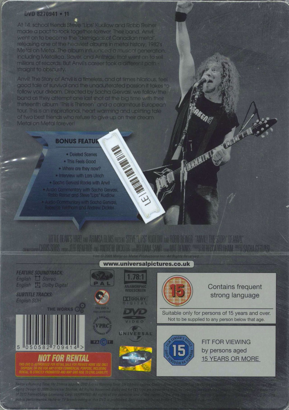 Anvil The Story Of Anvil - Steelbook Edition UK DVD 5050582709414