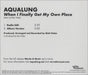 Aqualung When I Finally Get My Own Place US Promo CD single (CD5 / 5") VERR01643-2