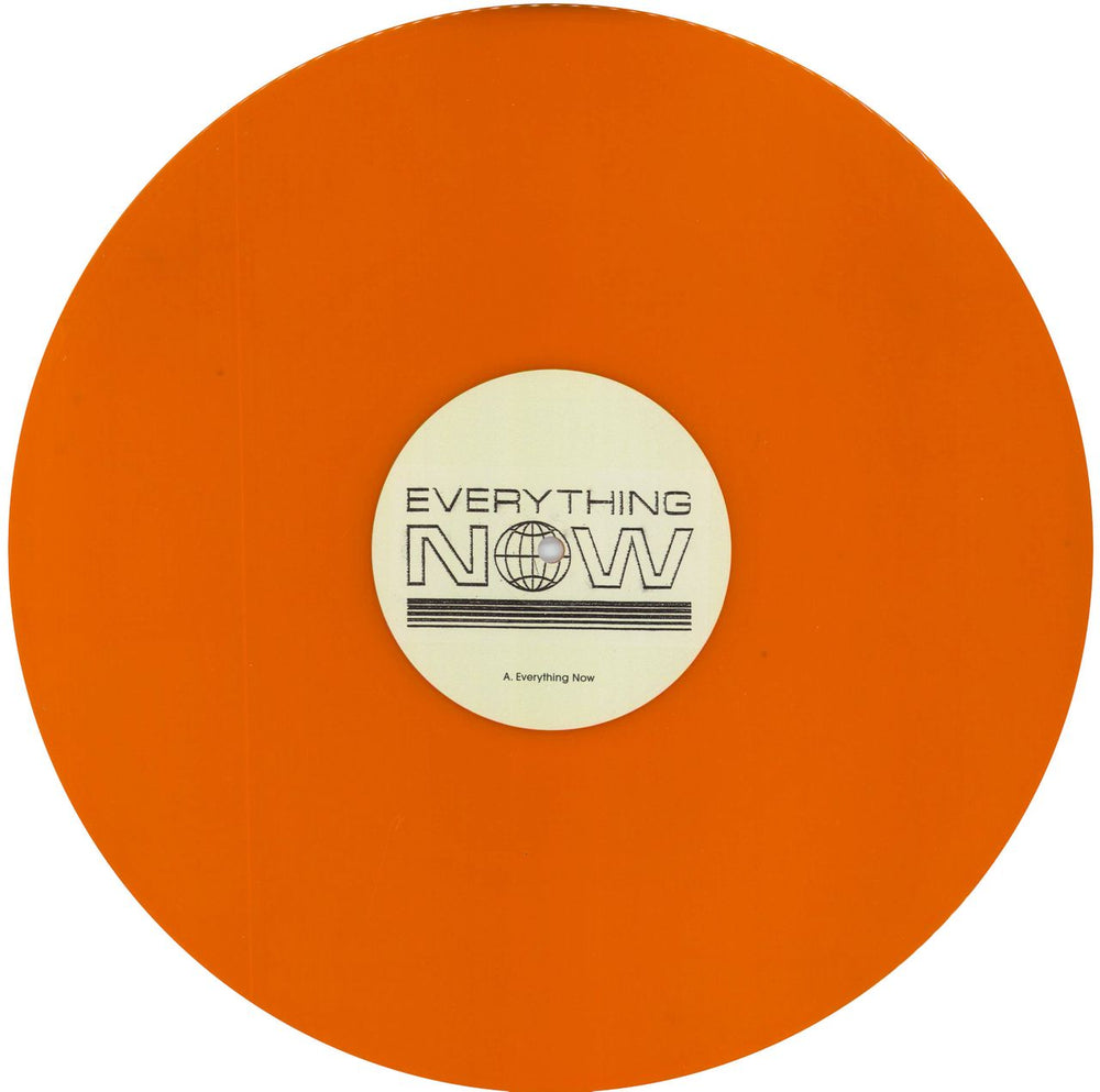 Arcade Fire Everything Now - Orange Vinyl UK 12" vinyl single (12 inch record / Maxi-single) ACF12EV800796