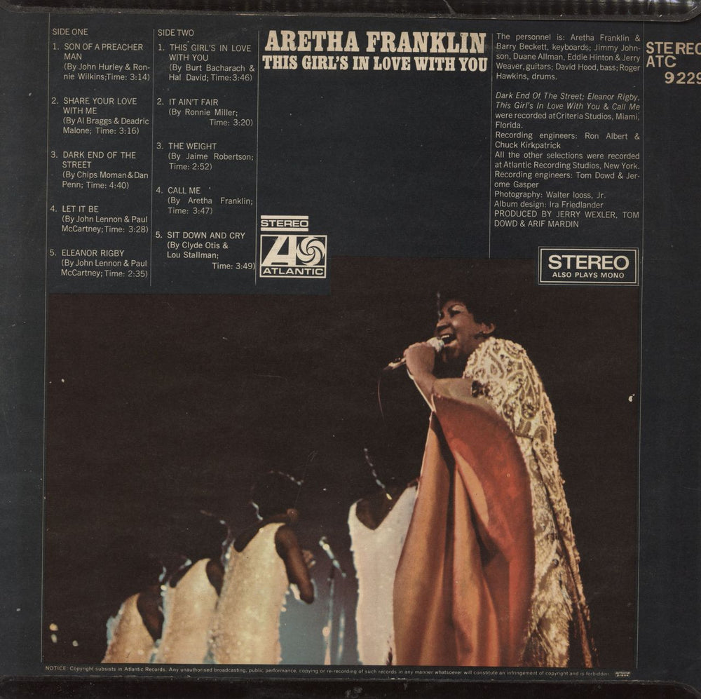 Aretha Franklin This Girl's In Love With You - Stickered Shrink South African vinyl LP album (LP record)