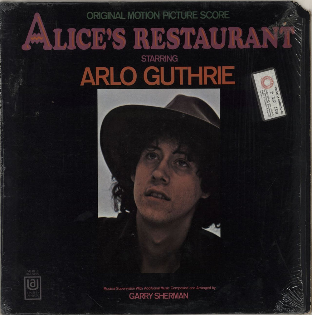 Arlo Guthrie Alice's Restaurant - Shrink US vinyl LP album (LP record) UAS5195