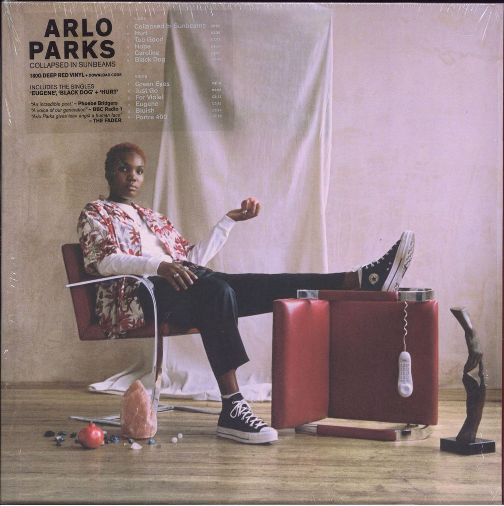 Arlo Parks Collapsed In Sunbeams - 180 Gram Red Vinyl UK vinyl LP album (LP record) TRANS509X