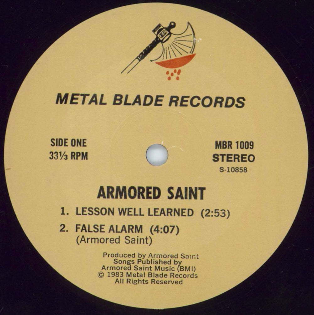 Armored Saint Lesson Well Learned US 12" vinyl single (12 inch record / Maxi-single) AA612LE813186