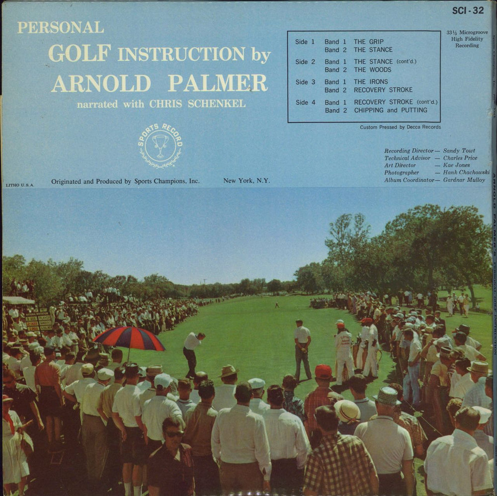 Arnold Palmer Personal Golf Instructions From Driver Thru Putter US 2-LP vinyl record set (Double LP Album)